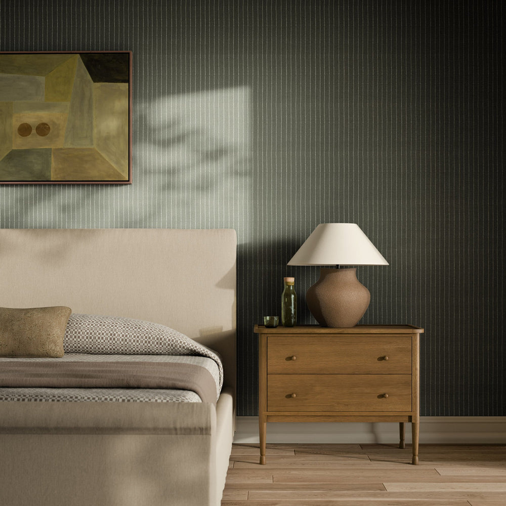 Dobby Stripe Grasscloth by FH Art Studio Wallpaper
