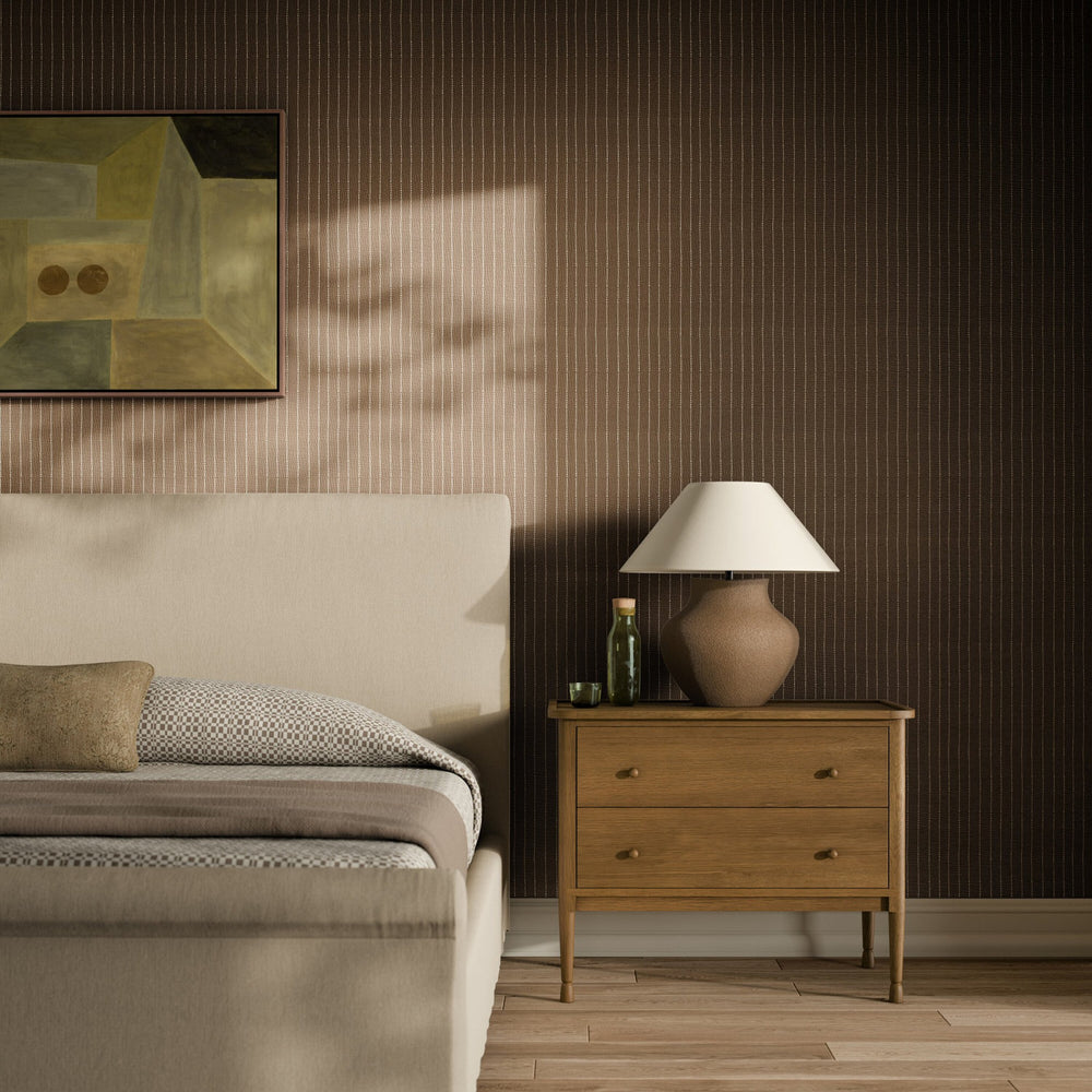 Dobby Stripe Grasscloth by FH Art Studio Wallpaper