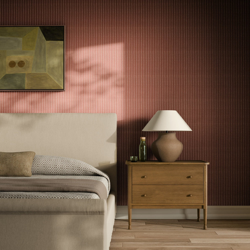 Dobby Stripe Grasscloth by FH Art Studio Wallpaper