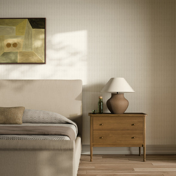Dobby Stripe Grasscloth by FH Art Studio Wallpaper