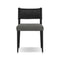 Ferris Outdoor Dining Chair  option Arashi Graphite / Stained Black with Faux Black Hyacinth Back