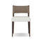 Ferris Outdoor Dining Chair  option Arashi Salt / Stained Saddle Brown with Faux Dark Hyacinth Back