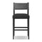 Ferris Counter/Bar Stool  option Gibson Black with Palermo Black Leather Back / Black Ash