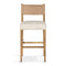 Ferris Counter/Bar Stool  option Thames Cream with Winchester Beige Leather Back / Burnished Parawood