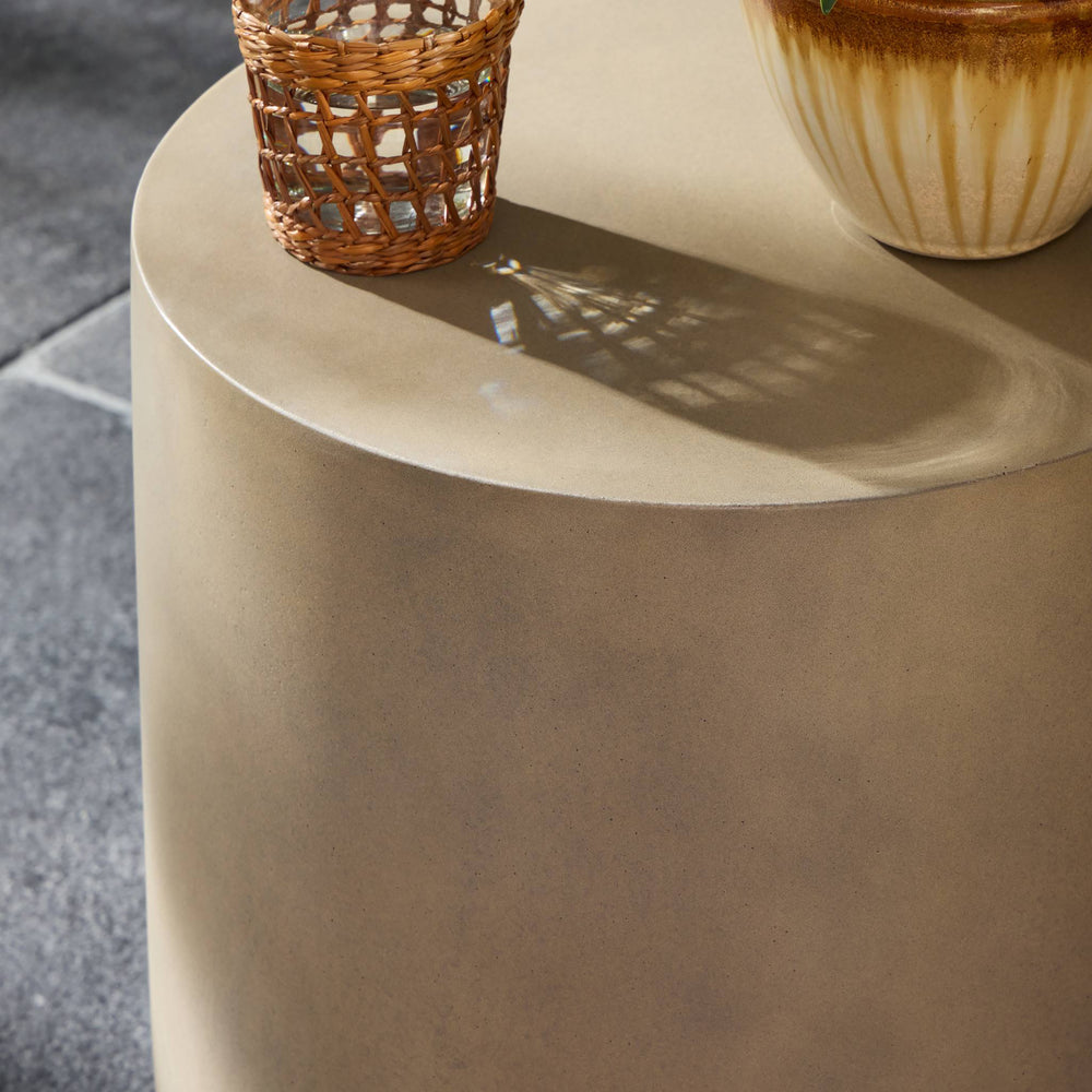 Ivan Outdoor Round End Table