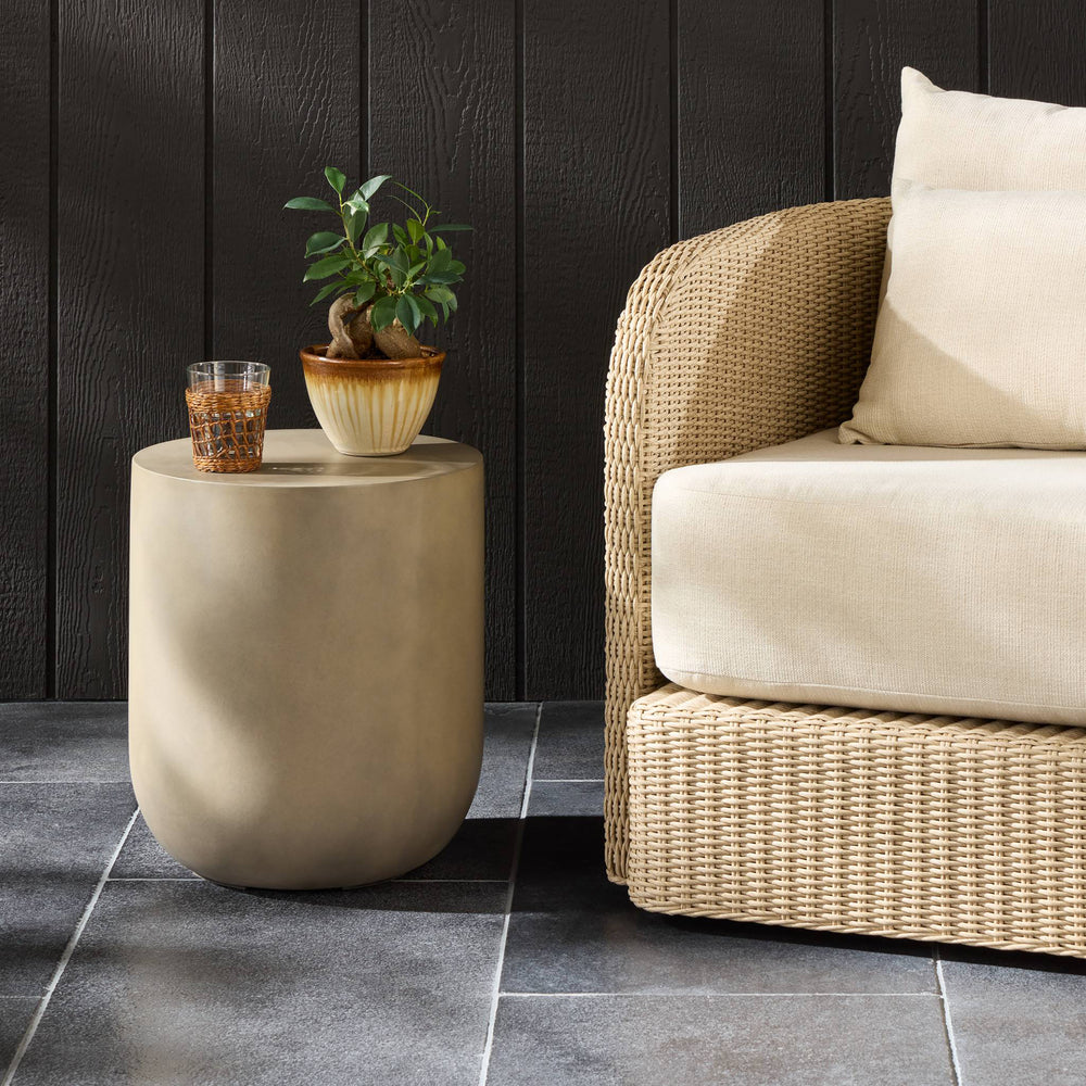 Ivan Outdoor Round End Table