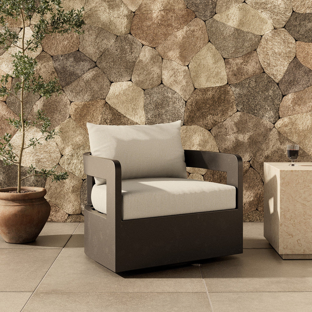 Jackson Outdoor Swivel Chair with Metal Base