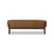 Kirby Accent Bench  option Maestro Cigar Leather/ Terra Brown Parawood