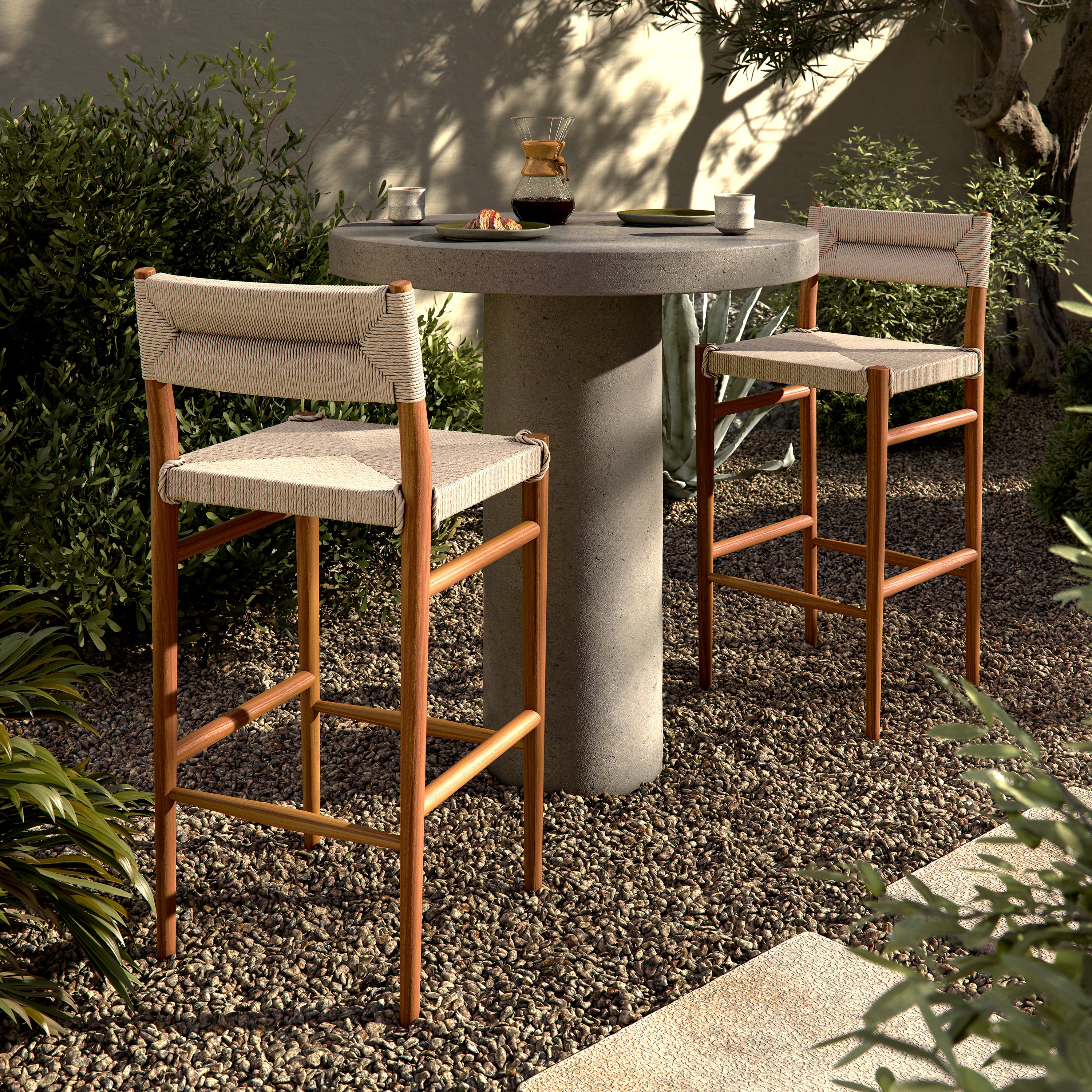 Four Hands Lomas Outdoor Stool - 2Modern