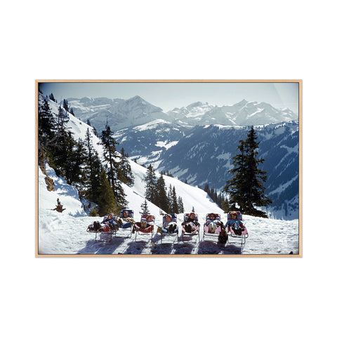 Lounging In Gstaad by Slim Aarons Wall Art