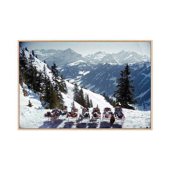 Lounging In Gstaad by Slim Aarons Wall Art