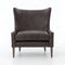 Marlow Wing Lounge Chair  option Vintage Black / Vintage Brown
