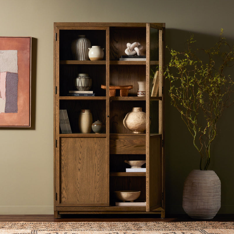 Four Hands Millie Panel and Glass Door Cabinet - 2Modern