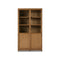 Millie Panel and Glass Door Cabinet  option Drifted Oak Solid