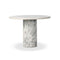 Oranda Round Dining Table  option Polished White Marble