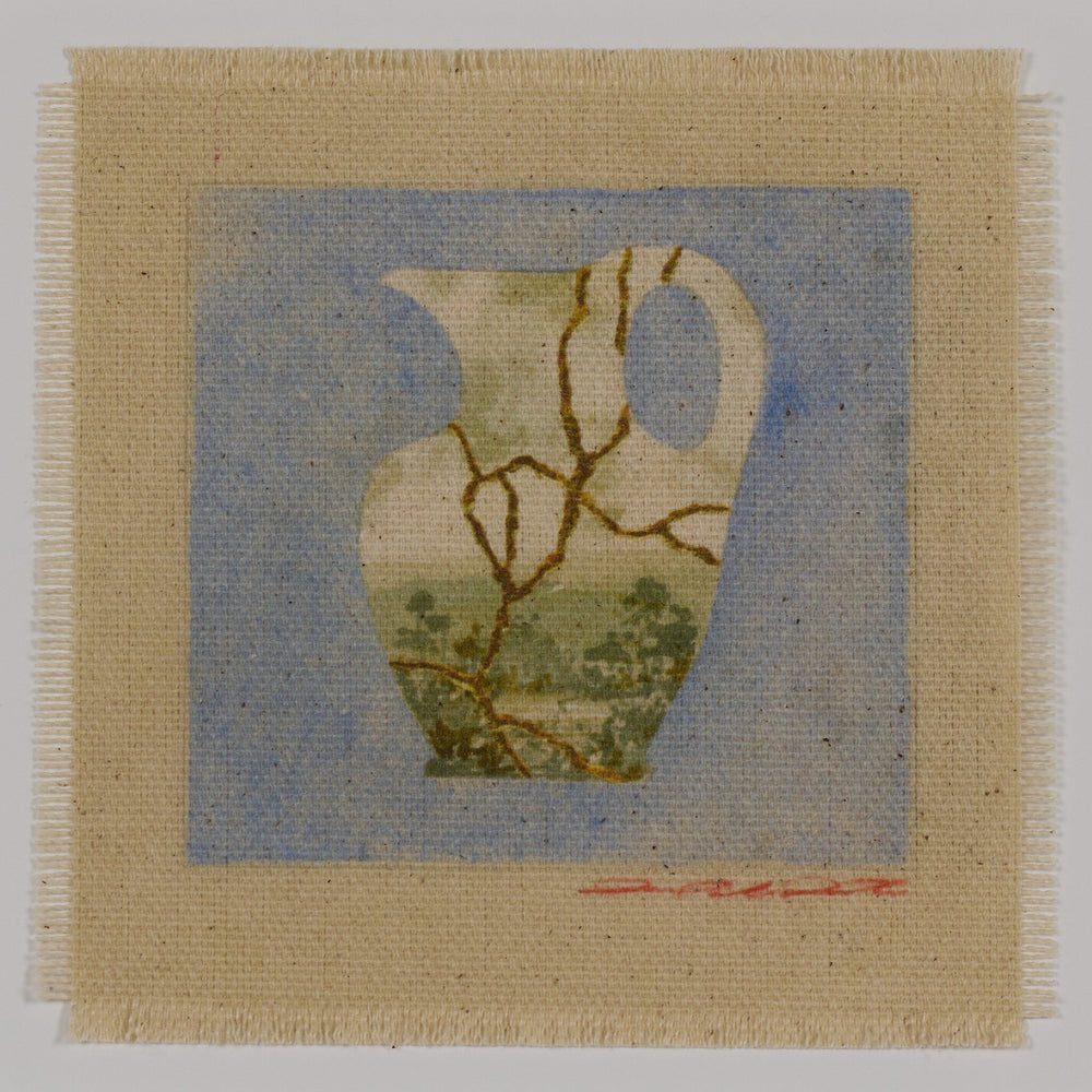 Poetic Mend Blue 1 by Laurel-Dawn Latshaw Wall Art