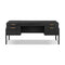 Rosedale Executive Desk  option Ebony Oak Veneer / Chaps Sand Leather