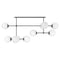 Schwung Armstrong Linear Chandelier  option Black Gunmetal