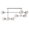 Schwung Armstrong Linear Chandelier  option Marbled Matte Glass