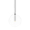 Schwung Glass Globe Pendant Light  option Black Gunmetal