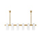 Schwung Odyssey Linear Chandelier  option Burnished Brass