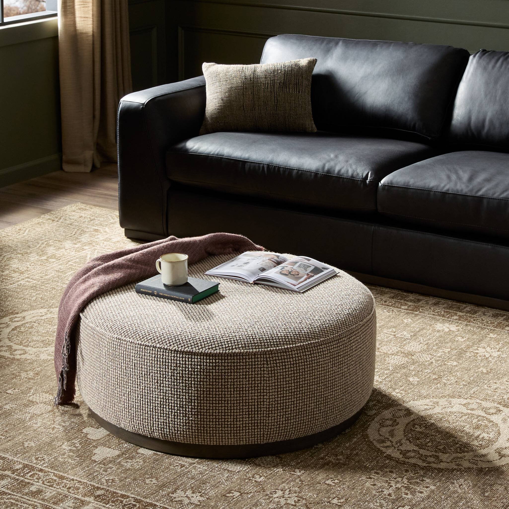 Four Hands Sinclair Ottoman - 2Modern