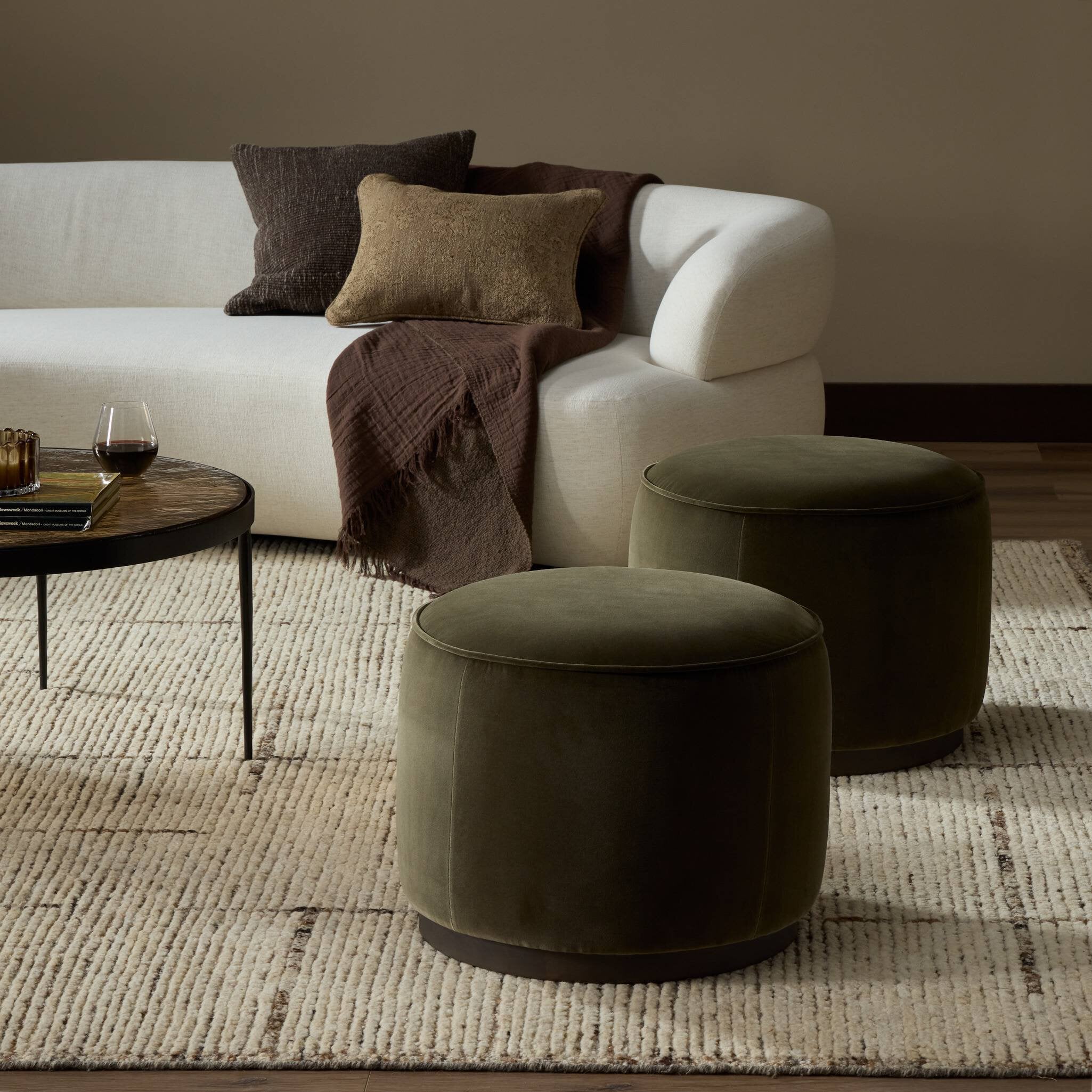 Four Hands Sinclair Ottoman - 2Modern