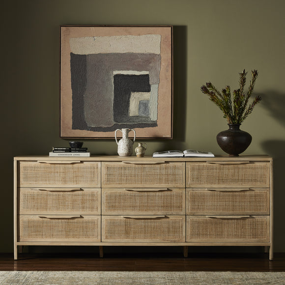 Sydney 9 Drawer Dresser - Black Wash - Four Hands Sydney 9 Drawer Dresser - Black Wash - Four Hands