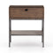 Trey Nightstand  option Auburn Poplar / Black Leather