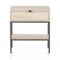 Trey Nightstand  option Dove Poplar / Toffee Leather