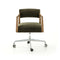 Tyler Desk Chair  option Modern Velvet Loden / Distressed Oak