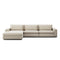 Bloor 3-Piece Sectional  option Ottoman in Matching