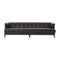 Dylan Sofa  option Rider Black Leather / Aspen Grey