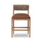Jazelle Bar and Counter Stool  option Taupe Shearling / Havana Brown