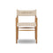 Lomas Outdoor Dining Armchair  option Vintage White / Natural Teak