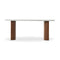 Paden Console Table  option Seasoned Brown Acacia / Italian White Marble
