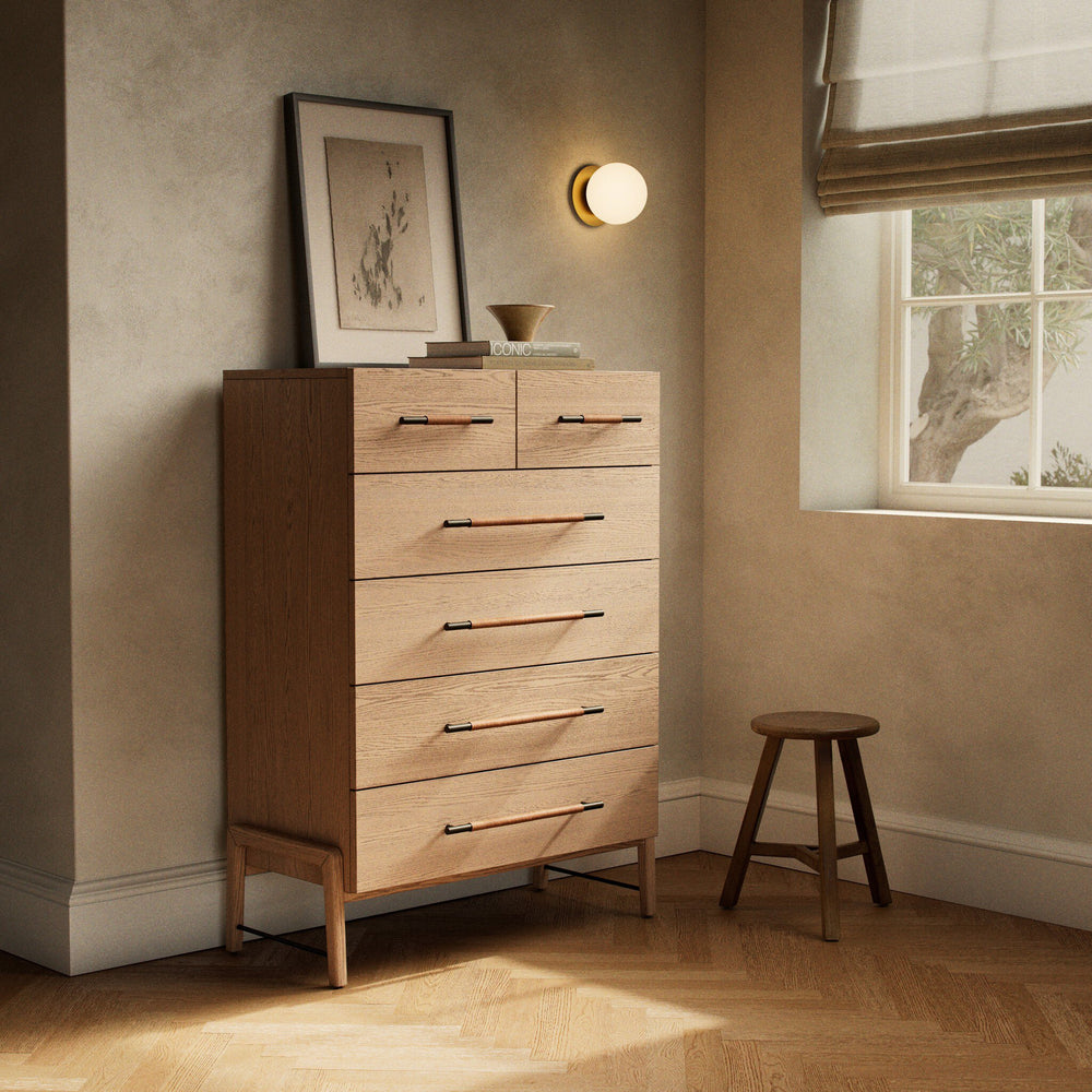 6 drawer dresser tall Wharick White Dresser, White Dresser, Modern Storage Chest of Drawers, Storage Organizer Cabinet for Bedroom, Living Room, making cleaning a breeze with just a damp cloth Noir Hampton 6 Drawer Tall