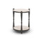 Ruthie End Table  option Lunar Marble / Hammered Gunmetal