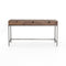 Trey Modular Writing Desk  option Auburn Poplar / Black Leather