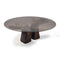Prego Dining Table  option Bronzed Glass Top / Dark Bronze Leaf