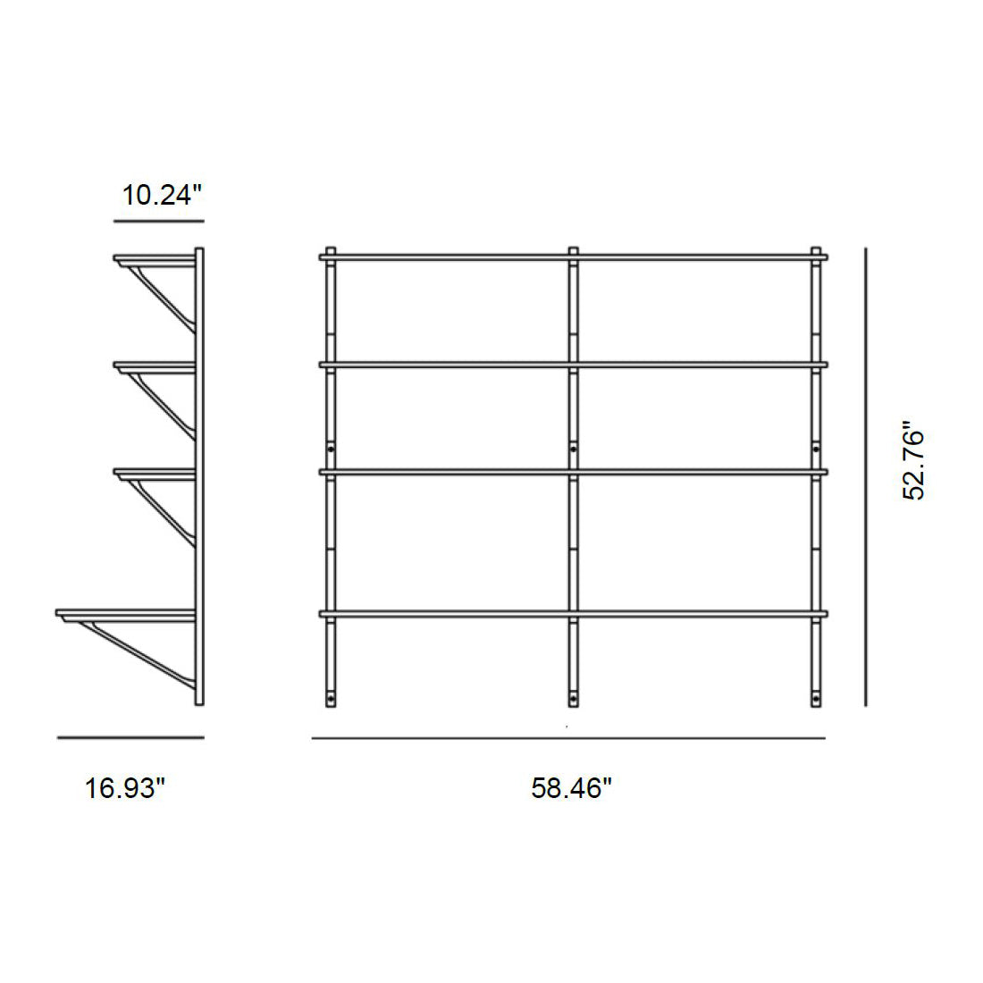 Fredericia Furniture BM29 2-Wide Shelf with Desk - 2Modern