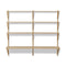 BM29 2-Wide Shelf with Desk  option Oak Lacquered
