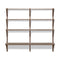 BM29 2-Wide Shelf with Desk  option Walnut Lacquered