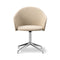 Gomo 4-Point Swivel Base Armchair  option Myr 222 / Mylla 221 / Polished Aluminium