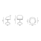 Gomo 4-Point Swivel Base Armchair