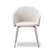 Gomo Tube Base Armchair  option Loop Flagstone / Brushed Steel