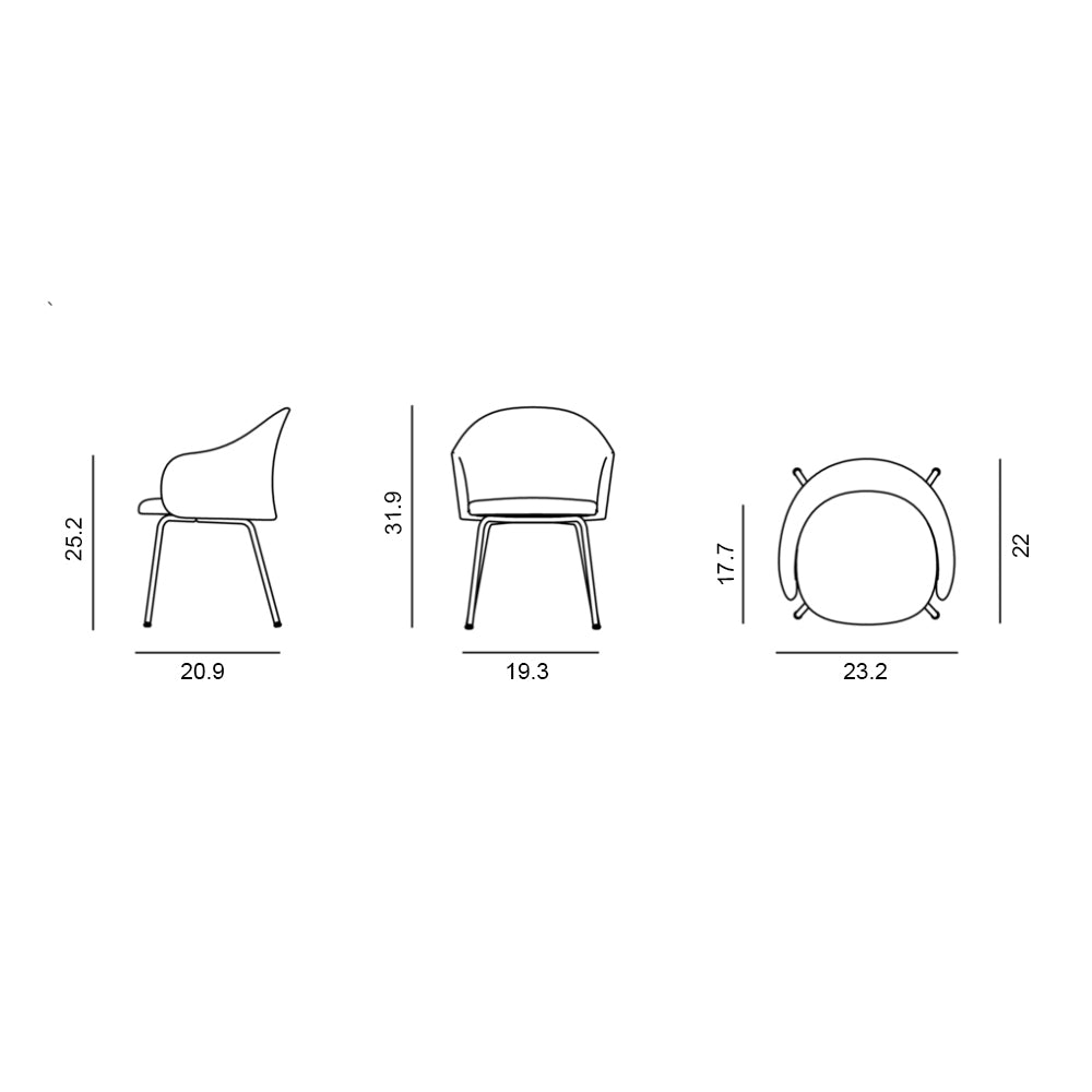 Gomo Tube Base Armchair
