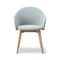 Gomo Wood Base Dining Armchair  option Mylla 811 / Lacquered Oak