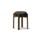 Pioneer Low Stool  option Primo 86-1 Dark Brown Leather / Oak Smoked Stained