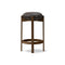 Pioneer Bar and Counter Stool  option Primo 86-1 Dark Brown Leather / Oak Smoked Stained